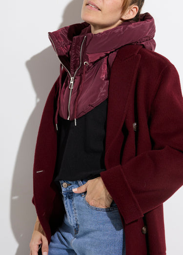 Capuche cagoule déperlante et zippée Prune