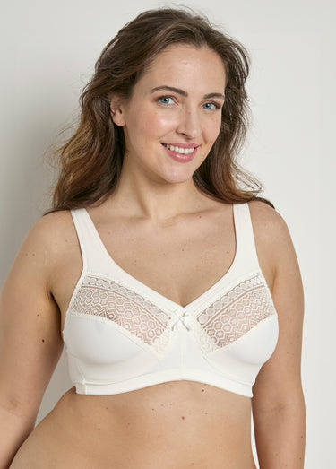 Soutien-gorge sans armatures grand maintien Ivoire