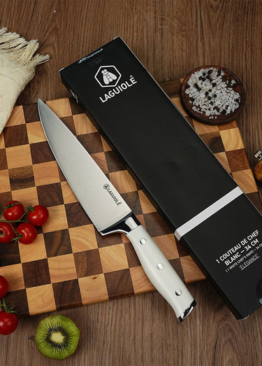 Couteau de chef lame forgée, Elégance Blanc