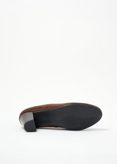 Escarpins cuir bout rond largeur confort Chocolat