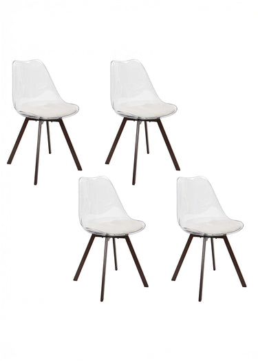 Chaises avec assise en velours cotelé 1B Beige