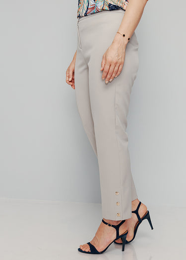 Pantalon droit 7/8e uni infroissable Sable