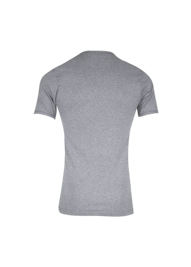 T-shirt à col invisible Gris Chine