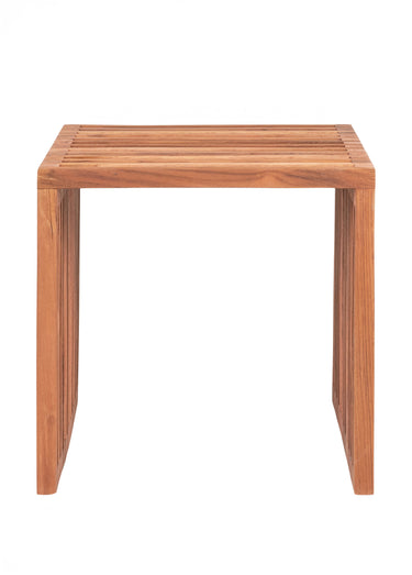Table basse en teck, lattes ajourées Naturel