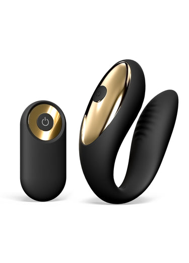 Sextoy vibrant texturé, Perfect lover Noir/Or