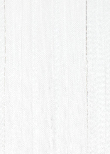 Coupon tissu, voile fil métallisé Blanc