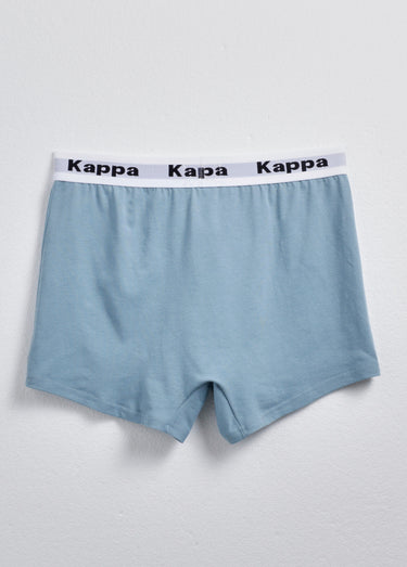 Boxer uni coton mélangé, thème épuré Bleu