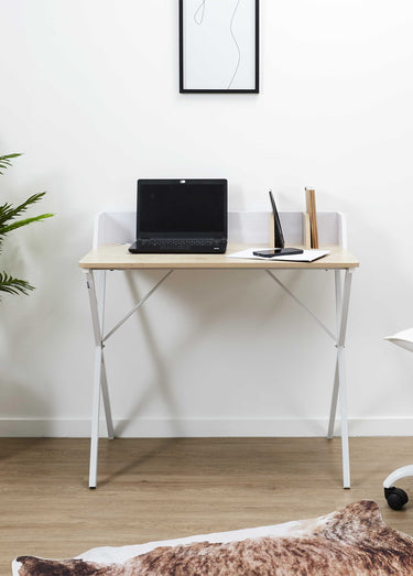 Bureau design bicolore gain de place Blanc
