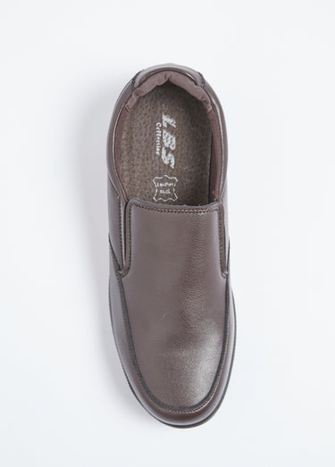 Mocassins élastiqués compensés Marron