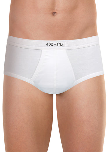 Slip pur coton homme Blanc