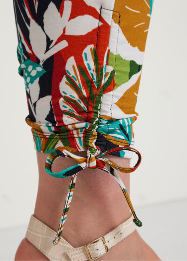 Legging court ceinture élastiqué Paprika/Vert