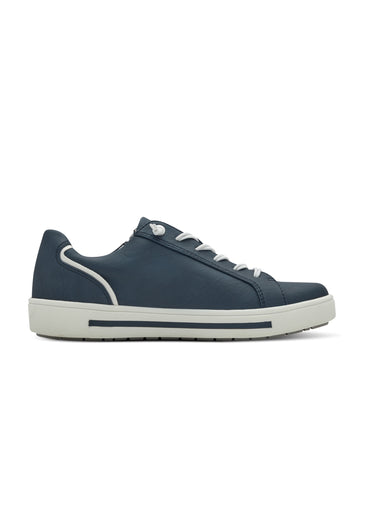 Baskets avec lacets élastiqués et zips Marine