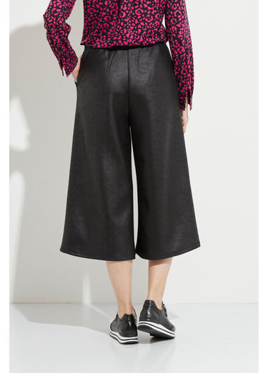 Jupe-culotte maille unie aspect peau Noir