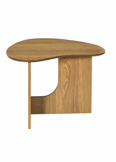 Table appoint bois décor forme abstraite Marron