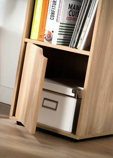 MODU Meuble colonne 4 cases + 2 portes Marron