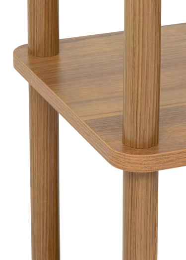 Etagère rectangle sur pieds, 3 niveaux Naturel