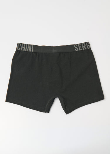 Boxer chiné taille élastiquée Noir