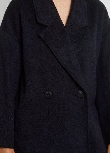 Manteau chaud avec manches évasées Charbon