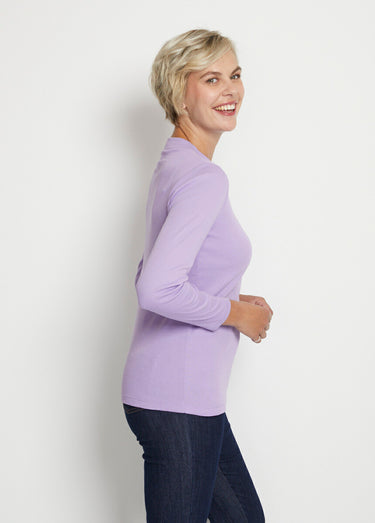 Sous-pull long souple maille douce Uni Parme
