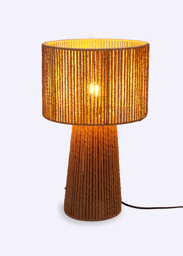Lampe à poser en corde tressée Naturel