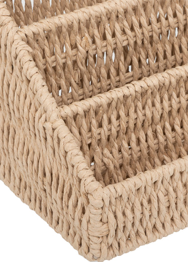 Organiseur de bureau en papier tressé Naturel