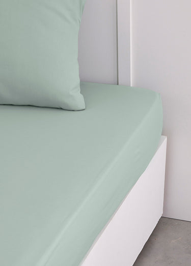 Drap housse pur coton qualité supérieure Celadon