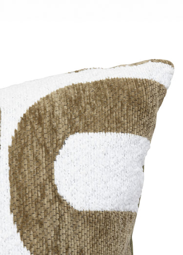Coussin jacquard chenille, Safina Beige/Kaki