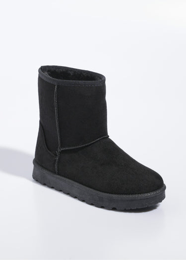 Boots fourrées chaudes semelle compensée Noir