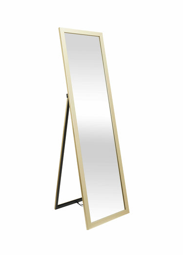 Miroir métallisé sur pied, forme psyché Dore