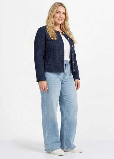 Veste courte esprit couture Marine