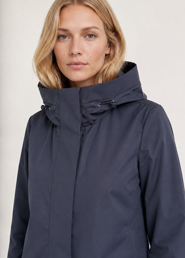 Veste coupe vent imperméable col montant Marine