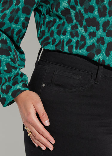 Jean mom en denim, spécial GRANDE TAILLE Noir