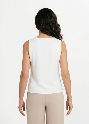 Gilet sans manches boutons dorés Ecru