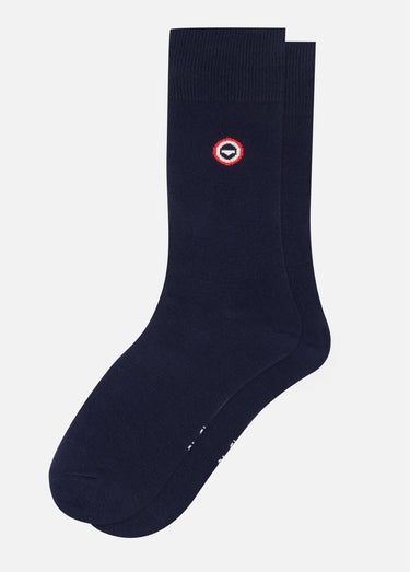 Chaussettes mi-mollet en coton résistant Marine