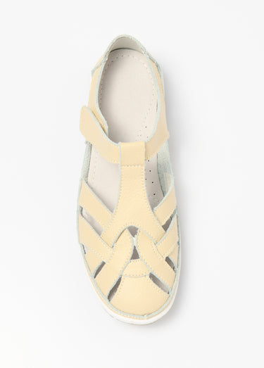 Sandales d'été largeur confort Beige