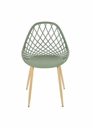 Chaises d'extérieur avec dossier alvéolé Vert