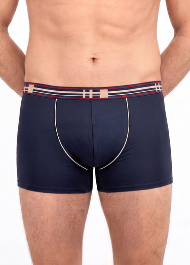 Boxer fermé coton stretch - lot de 2 Marine Lot2