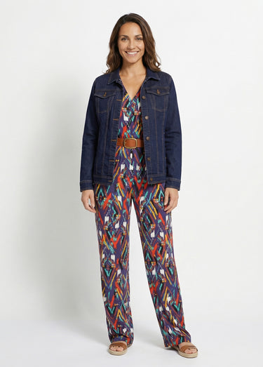Veste en jean coupe droite stretch Indigo