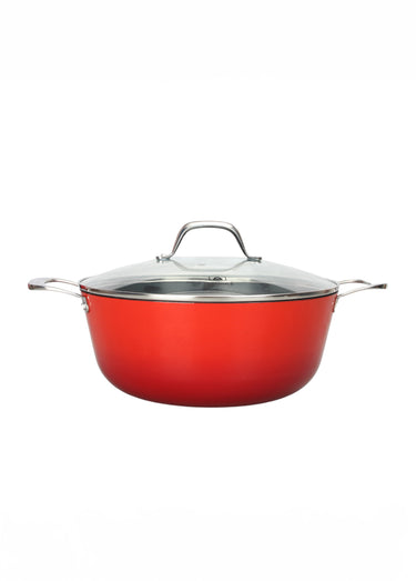 Faitout 24cm fonte tous feux antiadhésive Rouge