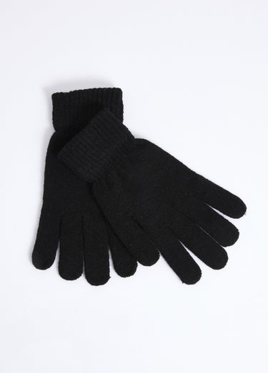 Gants chauds en maille Noir