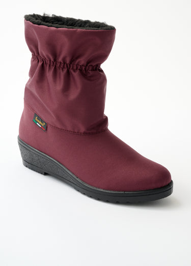 Boots imperméables grande largeur Bordeaux