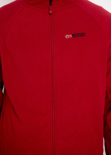 Veste polaire chaude avec col montant Rouge