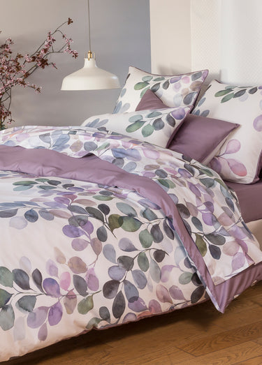 Drap plat satin de coton ECLOSE Violet Parme