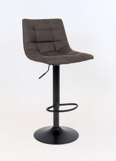 Chaise de bar matelassée en microfibre 2G Gris
