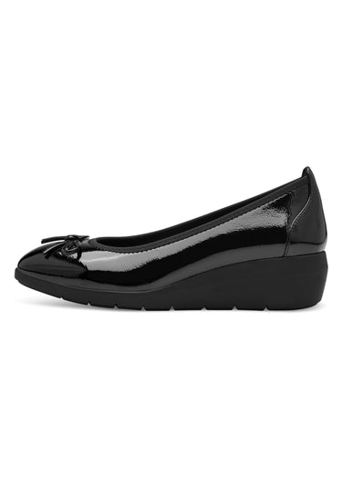 Ballerines compensées vernies Vernis Noir