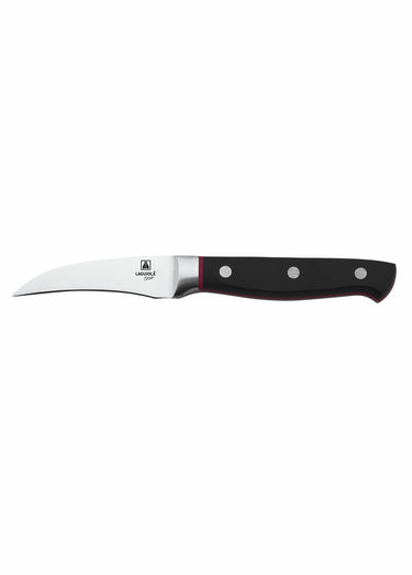 Couteau bec d'oiseau acier 19,5cm Market Noir/Rouge