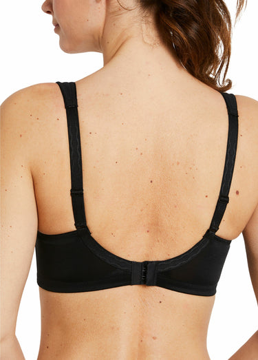 Soutien-gorge avec armatures tulle brodé Noir