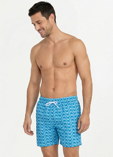 Short de bain imprimé fantaisie crabe Imp Bleu