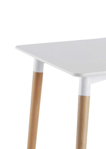 Table à manger rectangle 115cm bicolore Blanc