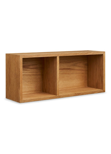 Etagère en chêne plaqué 2 cases OSHAWA Naturel